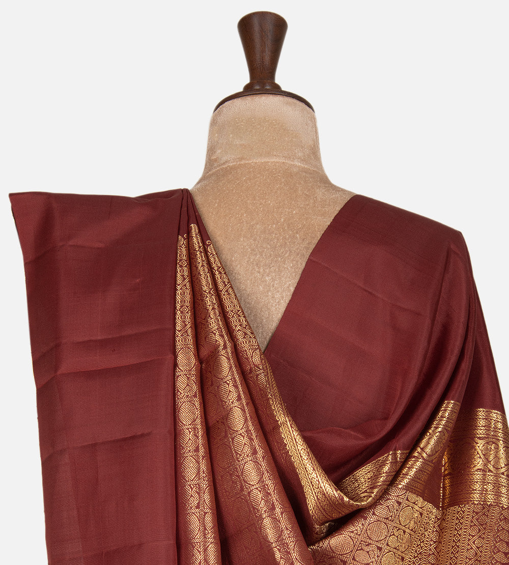 Maroon Kanchipuram Silk Saree
