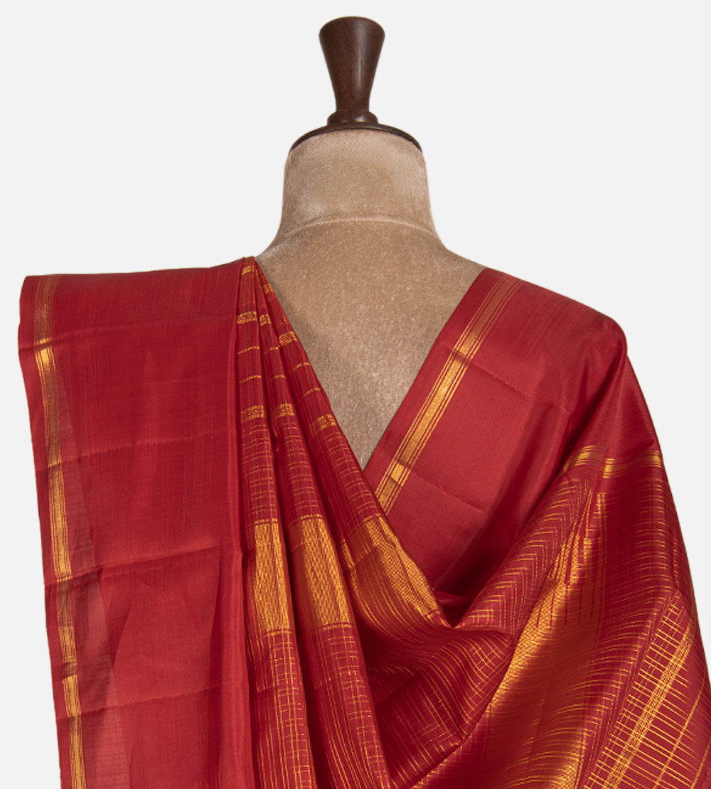 Orange Kanchipuram Silk Saree