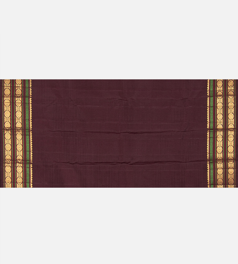 Aubergine Purple Kanchipuram Silk Saree