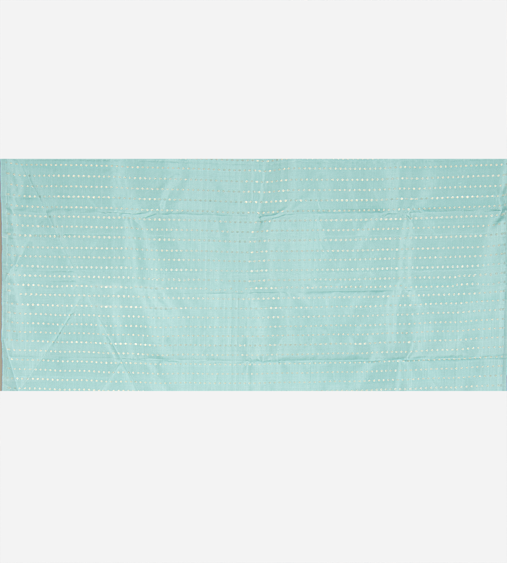 Sea Blue Kanchipuram Silk Saree