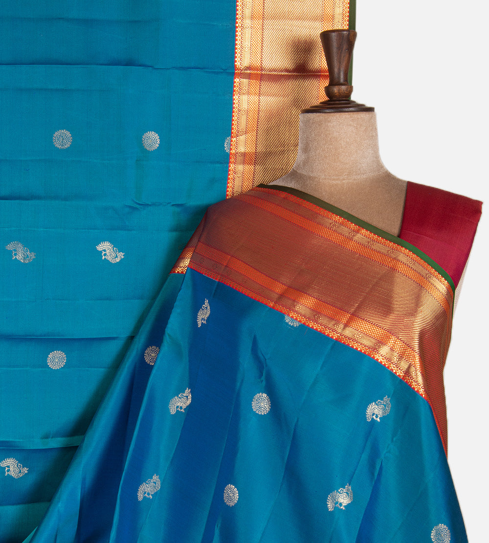 Blue Kanchipuram Silk Saree