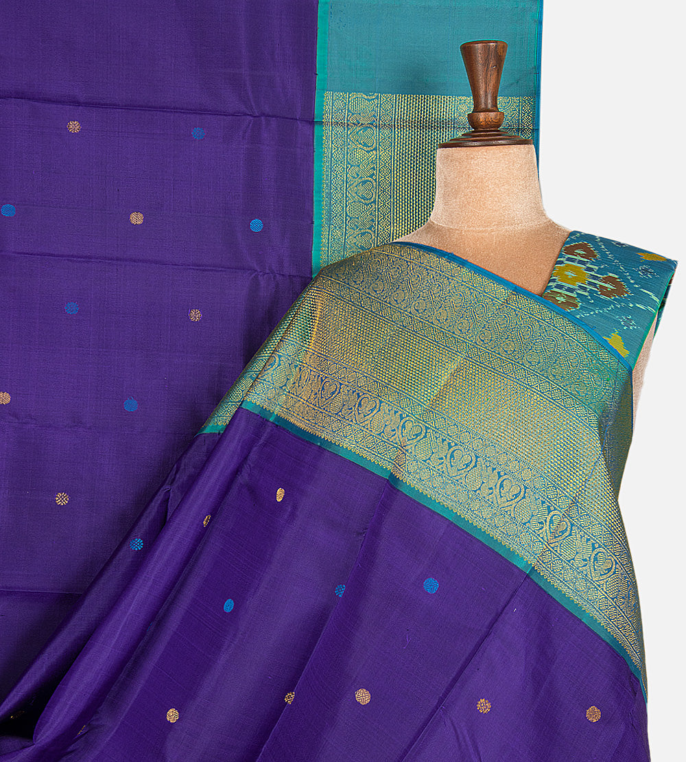 Violet Kanchipuram Silk Saree