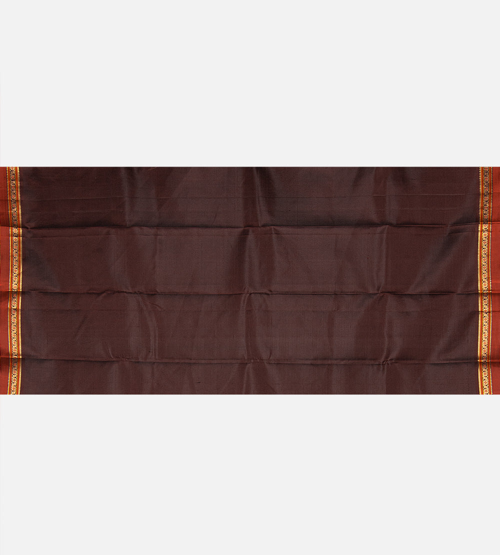 Deep Maroon Kanchipuram Silk Saree