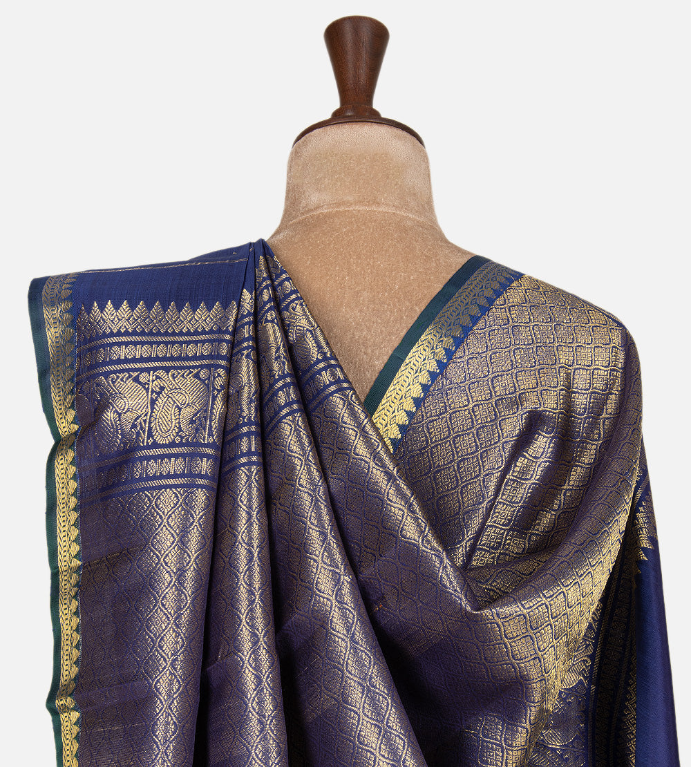 Blue Kanchipuram Silk Saree