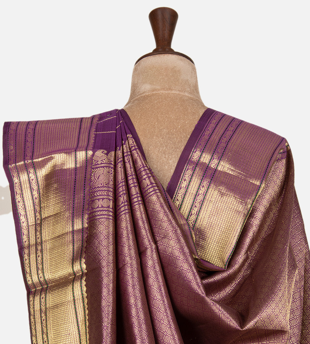 Purple Kanchipuram Silk Saree