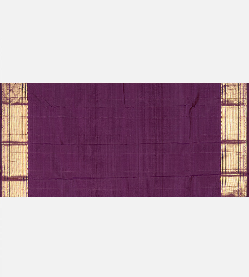 Purple Kanchipuram Silk Saree