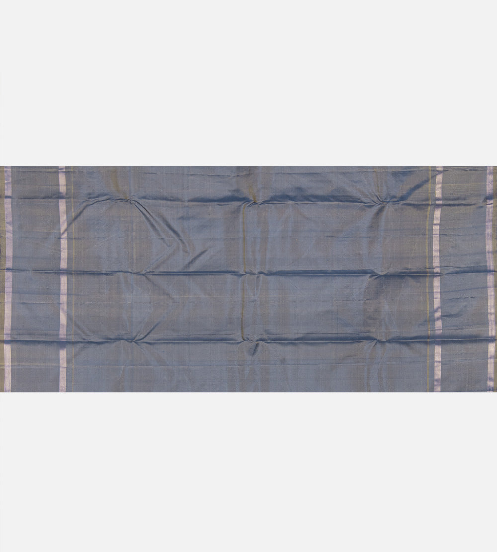 Peacock Blue Kanchipuram Silk Saree