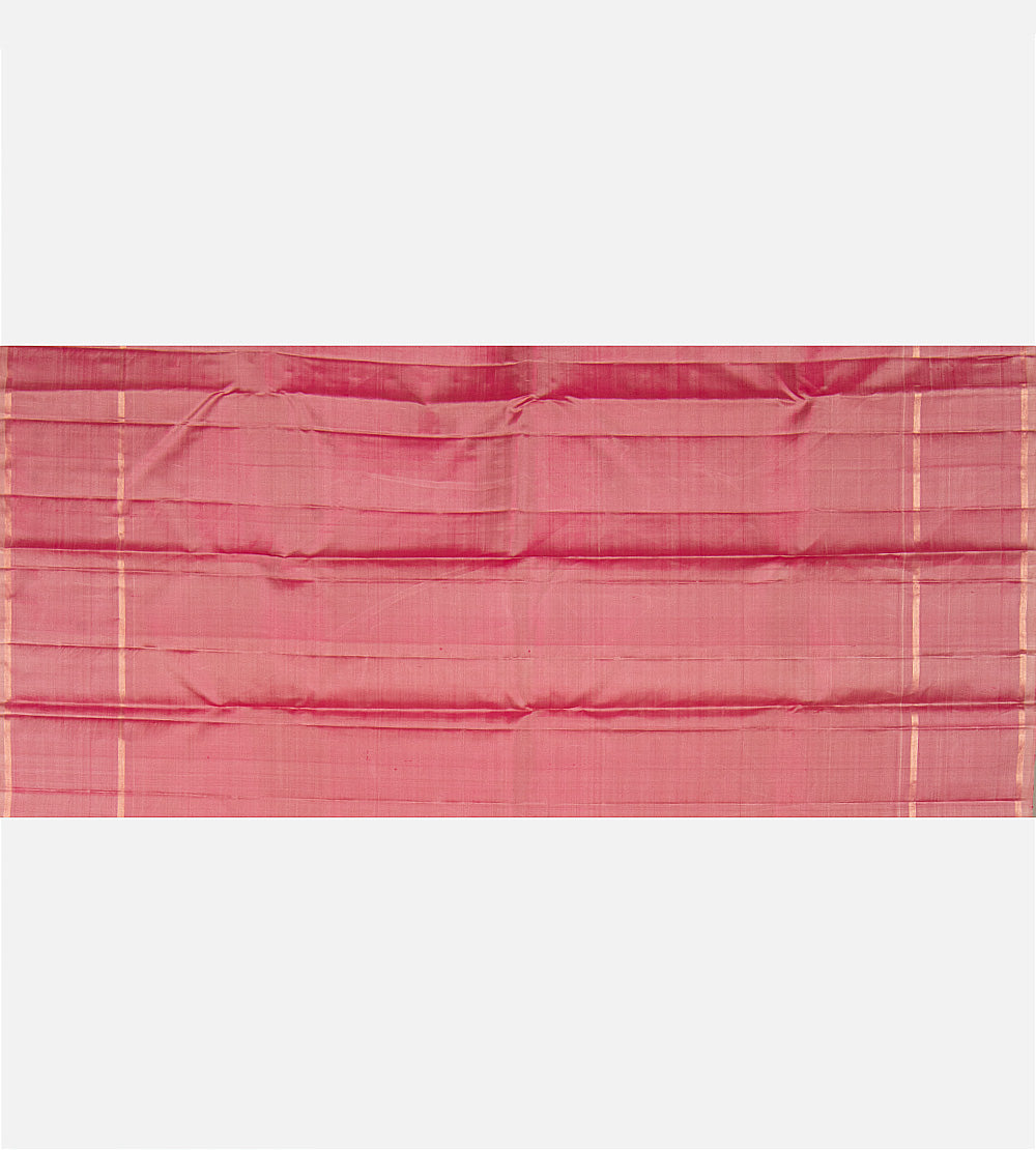 Pinkish Orange Kanchipuram Silk Saree