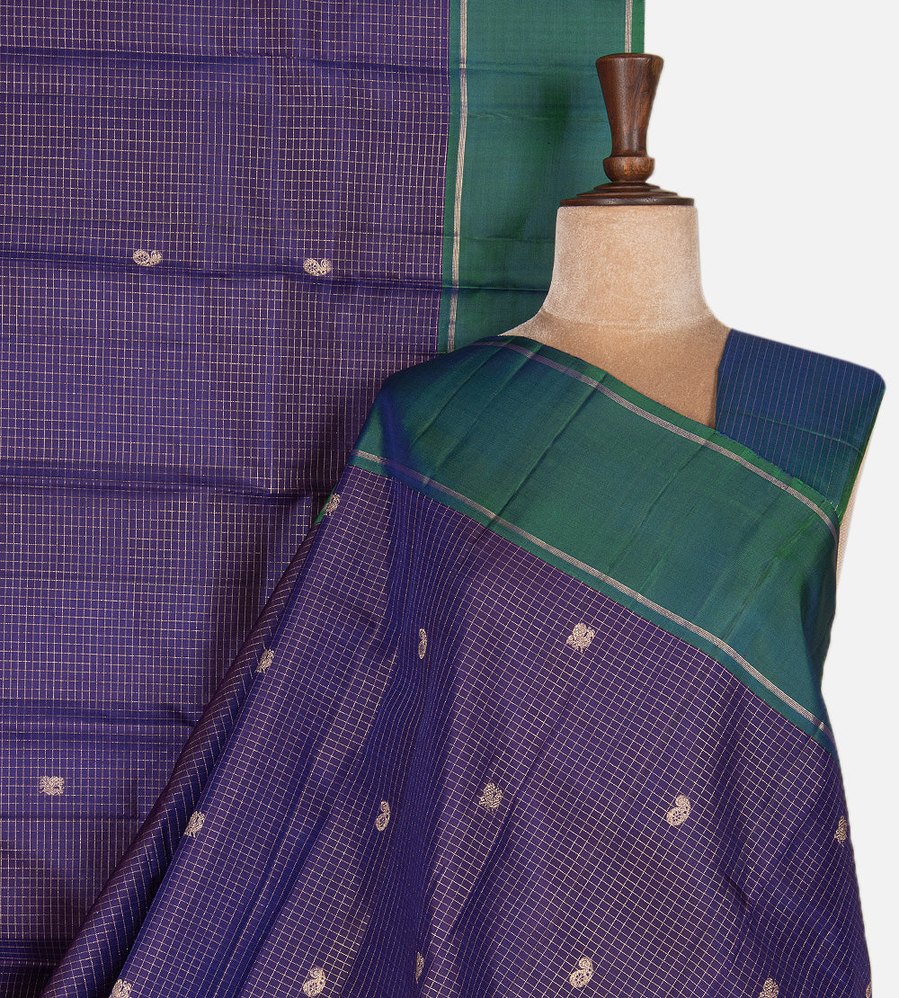Blue Kanchipuram Silk Saree