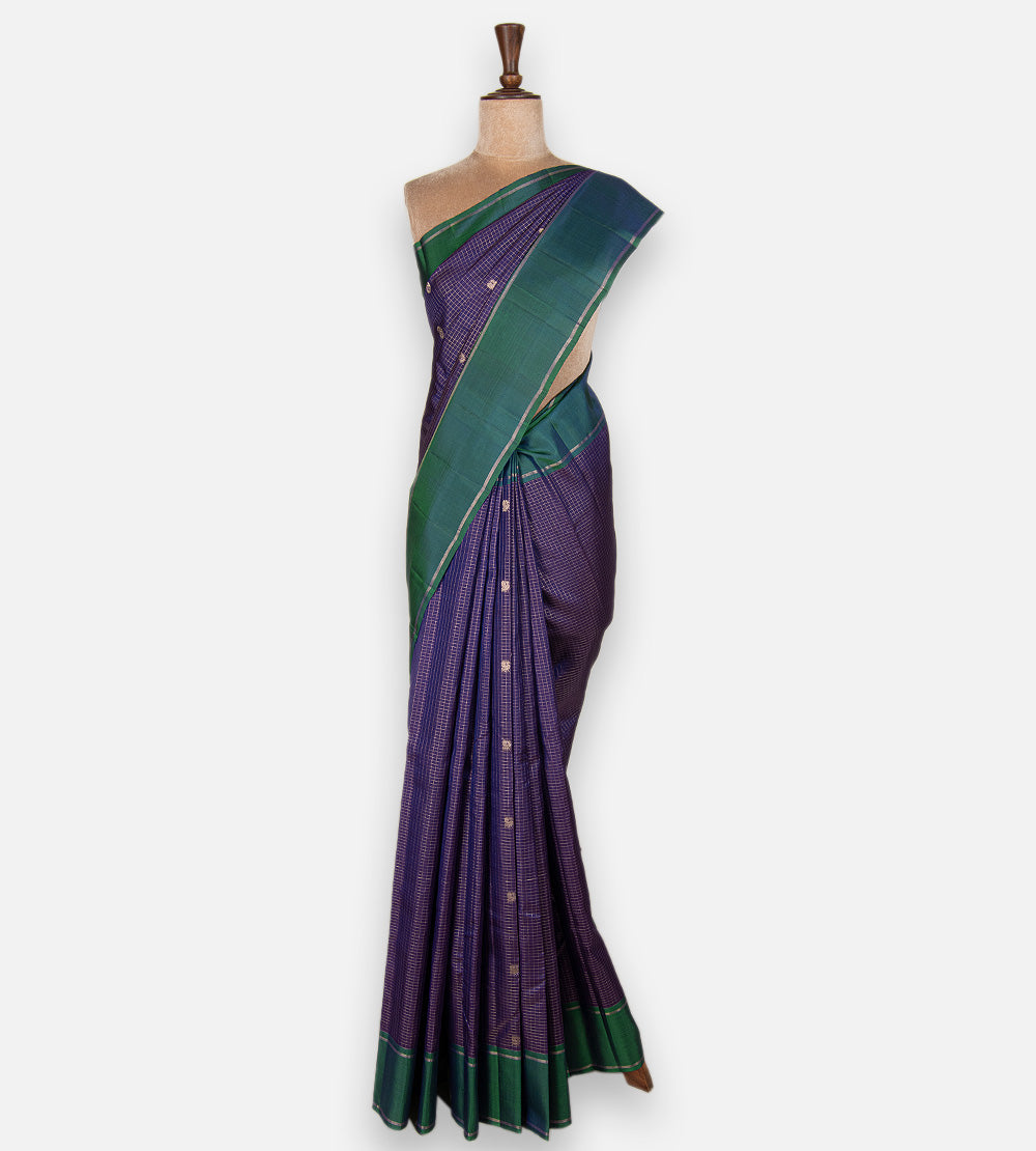 Blue Kanchipuram Silk Saree