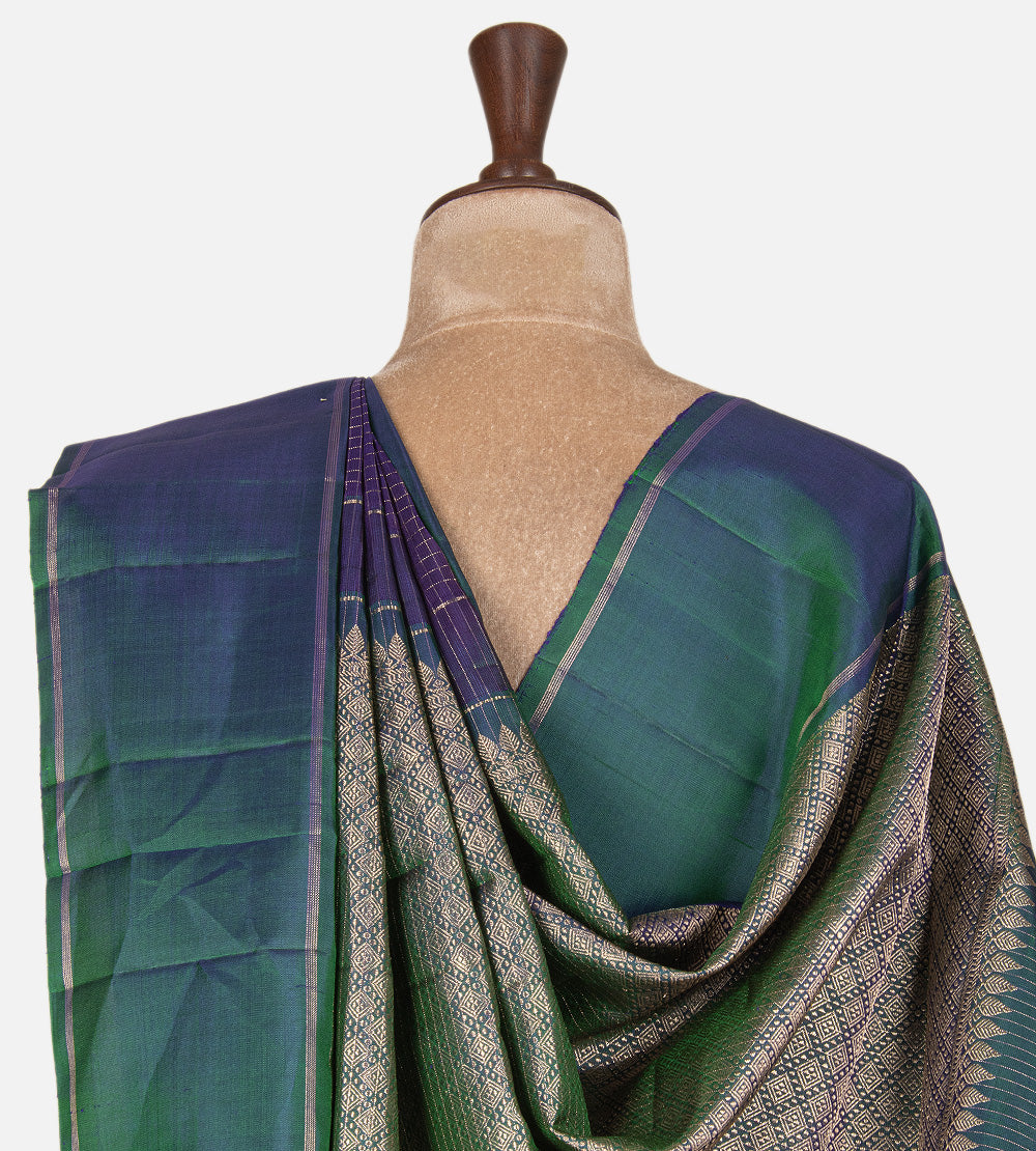 Blue Kanchipuram Silk Saree