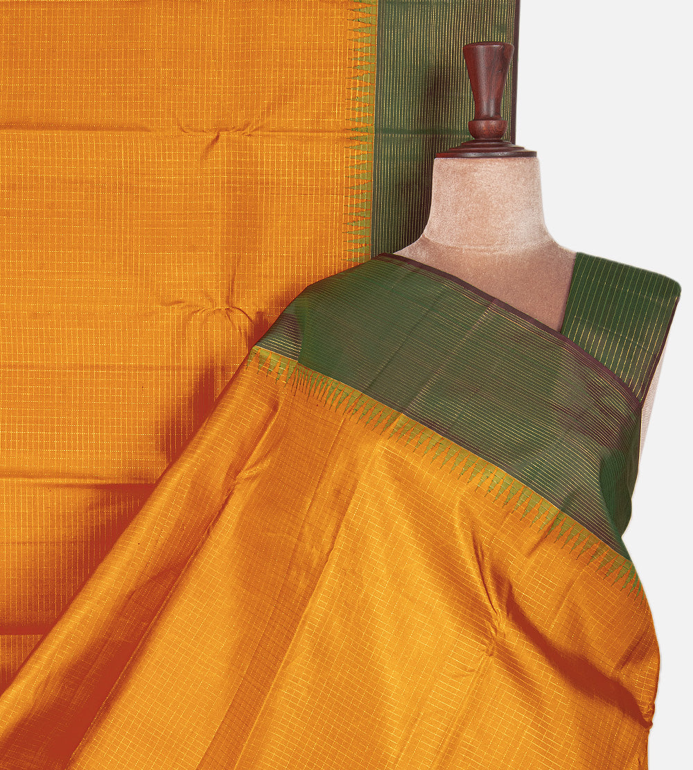 Yellow Kanchipuram Silk Saree