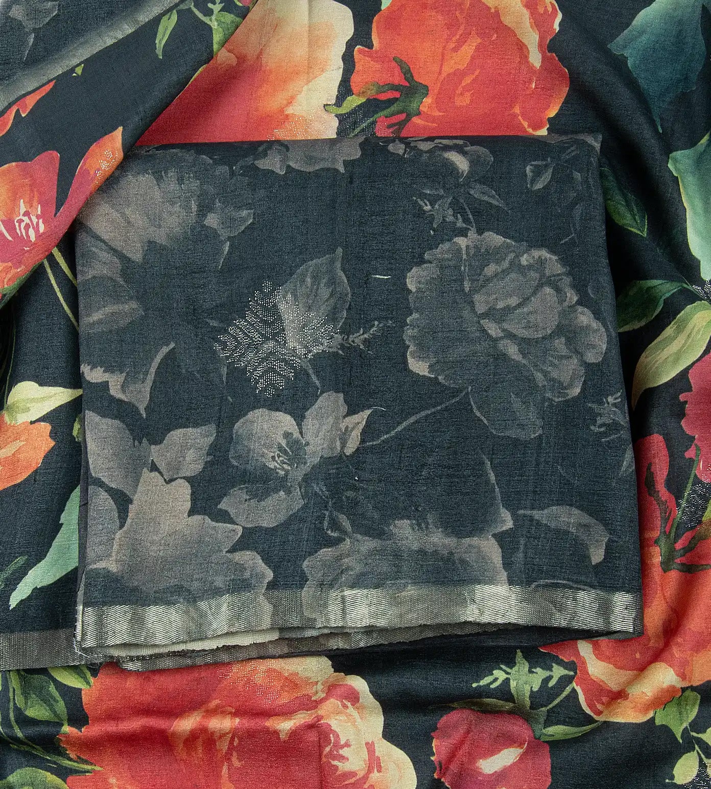Elephant Grey Tussar Salwar