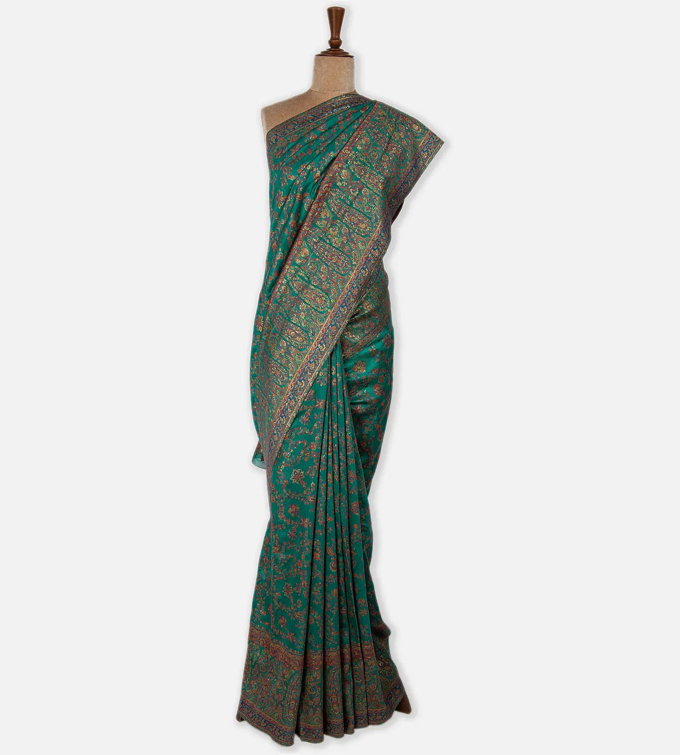 Sea Green Kani Silk Saree