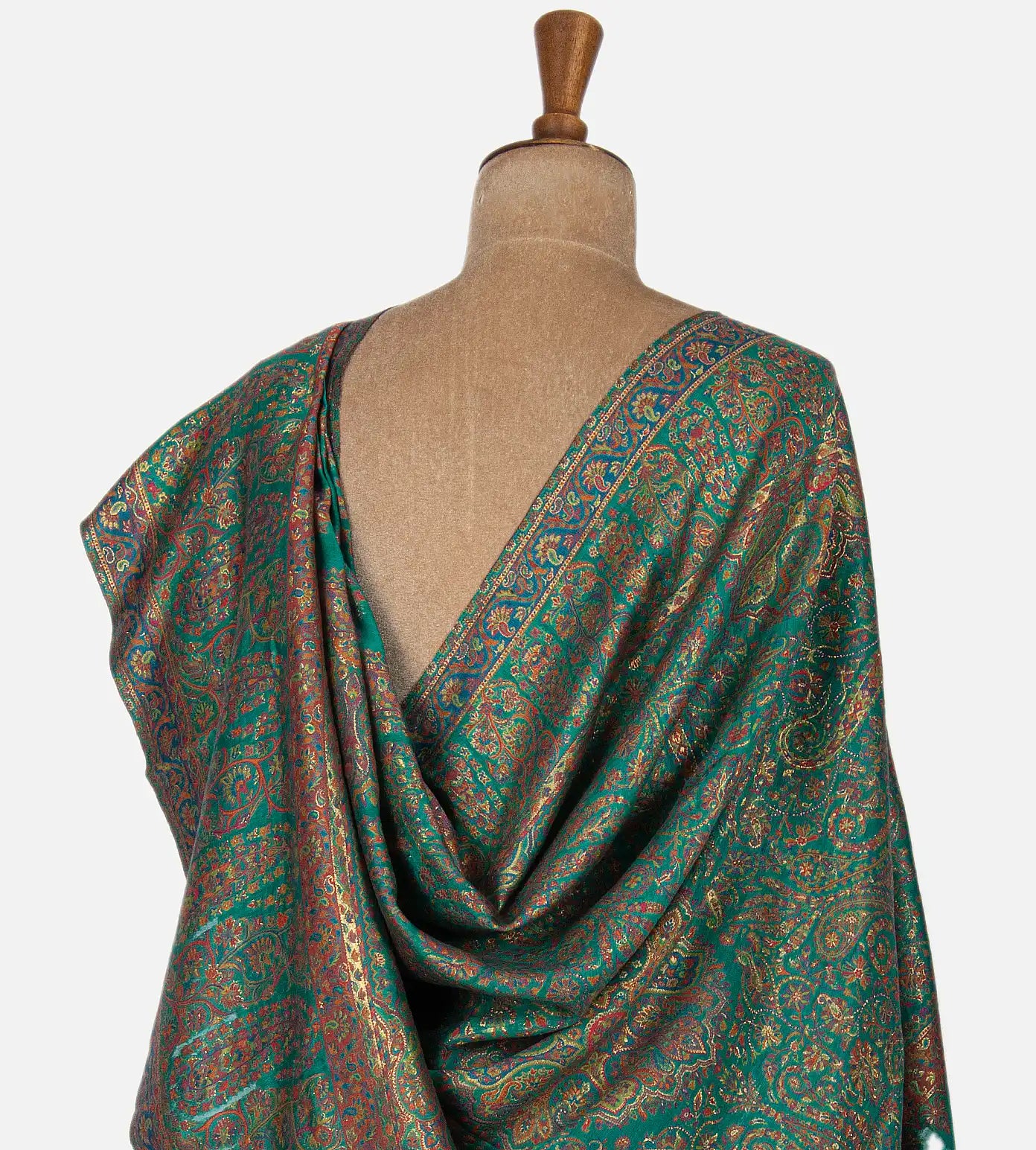 Sea Green Kani Silk Saree