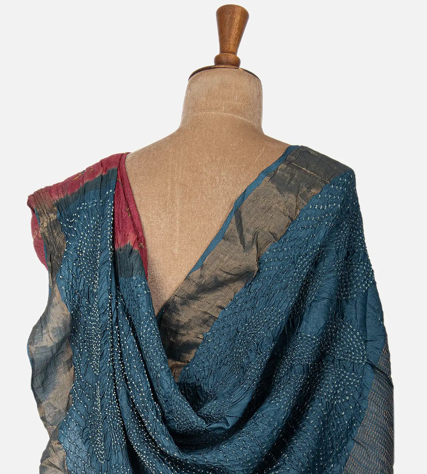 Red Tussar Saree