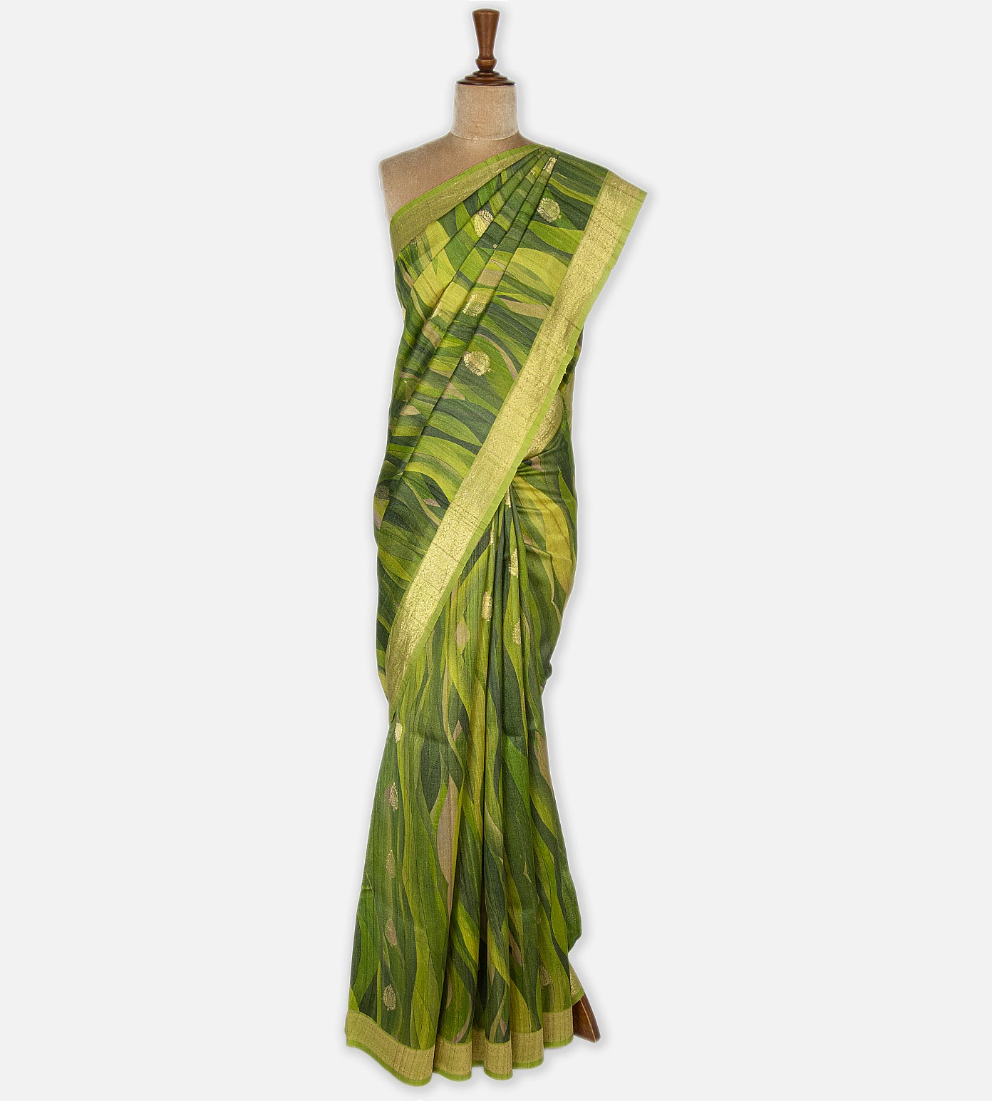 Green Banarasi Tussar Saree