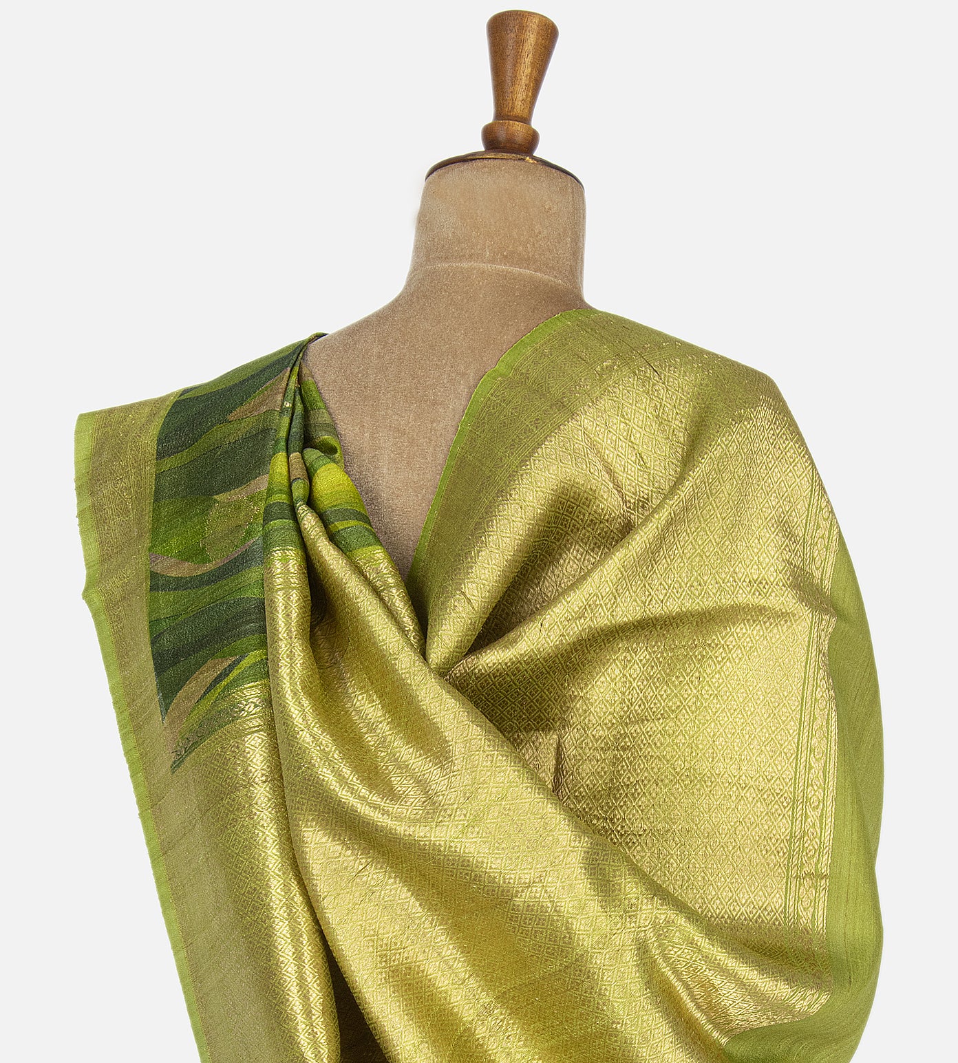 Green Banarasi Tussar Saree