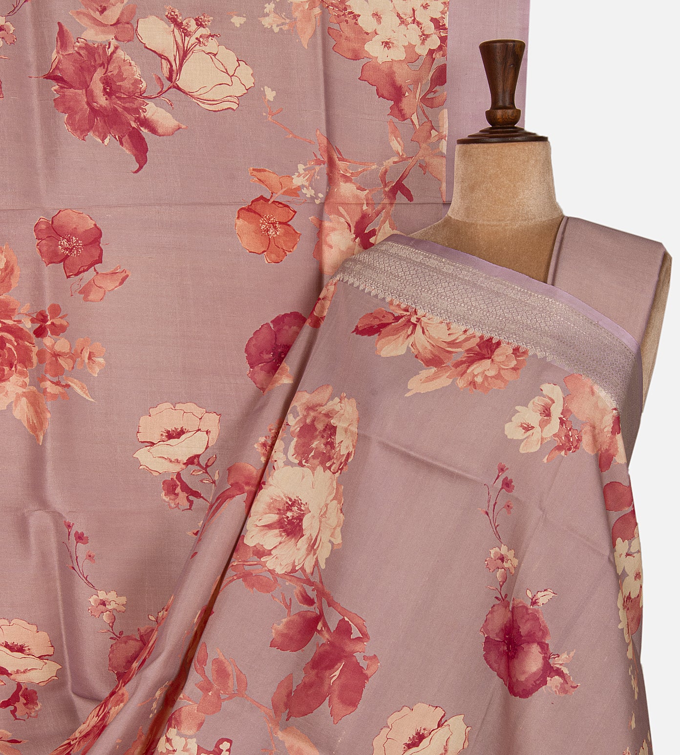 Rose gold Kattan Silk Saree