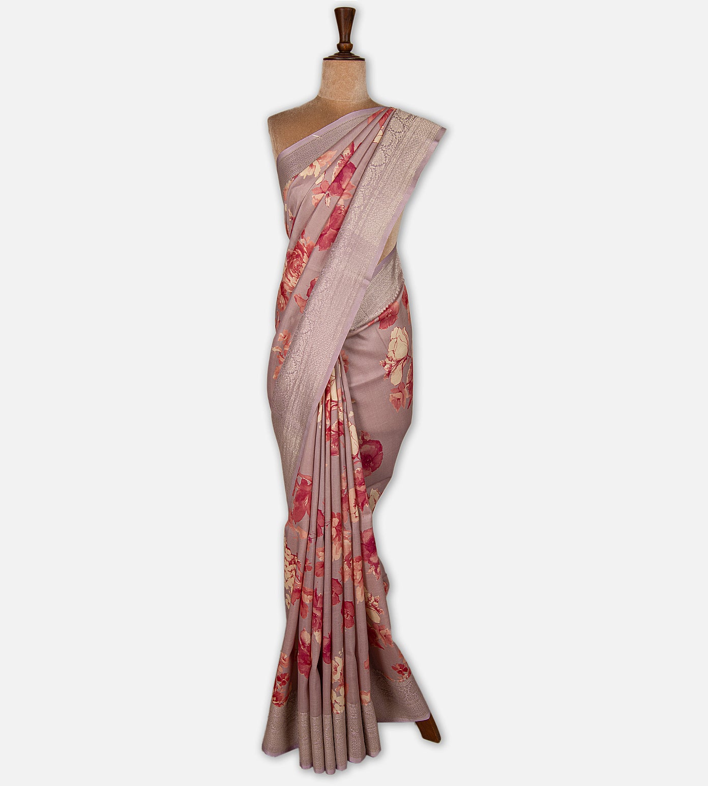 Rose gold Kattan Silk Saree