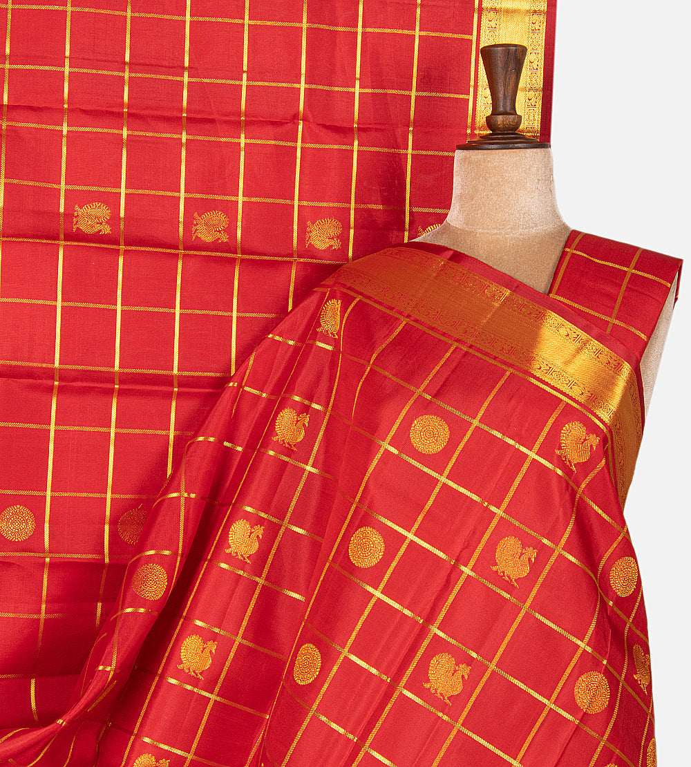 Red Kanchipuram Silk Saree