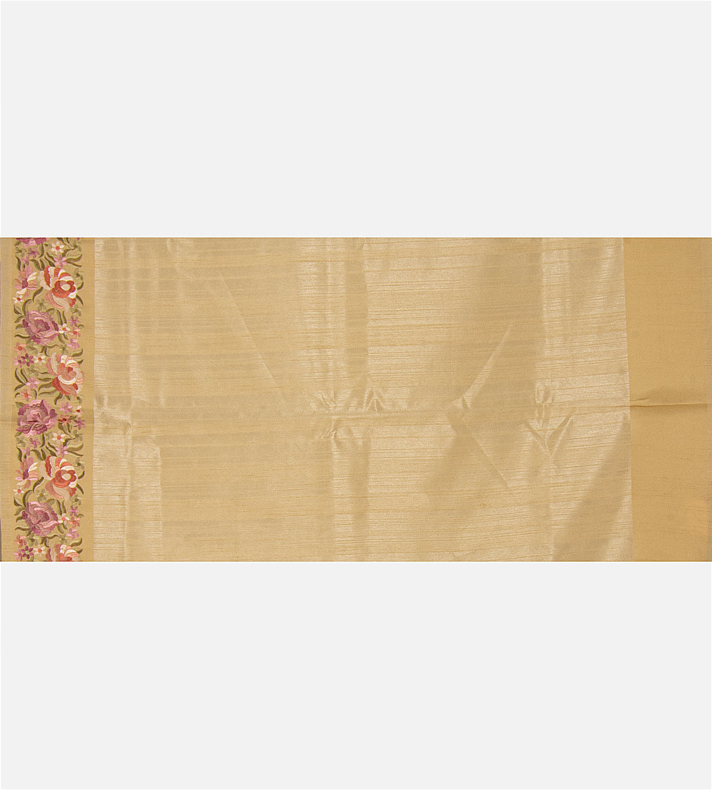 Light Beige Semi Tussar Saree